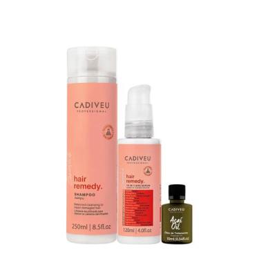 Imagem de Kit Cadiveu Essentials Hair Remedy Shampoo Sérum e Açaí Oil (3 produto