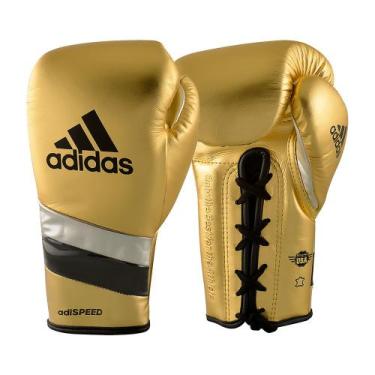 Imagem de Luvas de boxe e kickboxing adidas Adi-Speed  500 Pro Lace em Couro, Do