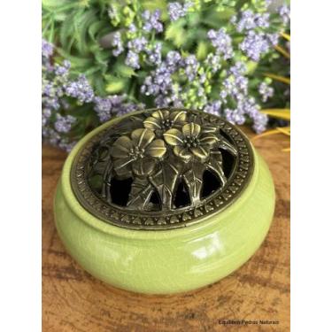 Imagem de Turíbulo Queimador Defumador Incensário De Mesa Porcelana - Equilíbrio