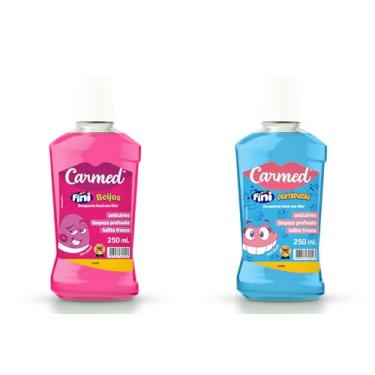 Imagem de Kit Enxaguante Bucal Carmed Fini 250ml - Frescor Duradouro, Sabor Fini, Higiene Bucal Completa, Sem Álcool