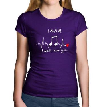 Imagem de Baby Look Algodão La La Lá - Foca na Moda, Roxo, P