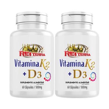 Imagem de 2x Vitamina K2 + D3 60 Cápsulas 500mg - Rei Terra