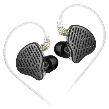 Imagem de KZ x HBB PR2 Fones de ouvido intra-auriculares com driver magnético planar de 13,2 mm HiFi com fio com cancelamento de ruído IEM com cabo destacável banhado a prata de 2 pinos para audiófilos (sem