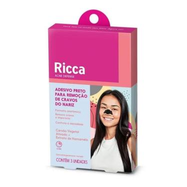 Imagem de Ricca Adesivo Preto Para Remoção Cravos Do Nariz 3pcs