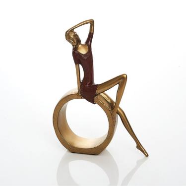 Imagem de Escultura De Resina Feminina Decorativa - Bela Flor