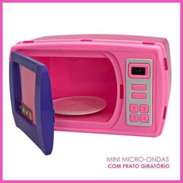 Imagem de Mini Microondas Infantil com Prato Giratório Brinquedo Colorido e Dive