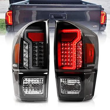 Imagem de WOLFSTORM Luz traseira de LED compatível com Toyota Tacoma 2016-2022, design de luz LED DRL, conjunto de lâmpada traseira de LED Toyota Tacoma 2016-2022, 1 par