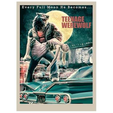 Imagem de Fantasy North - Teenage Werewolf - Retro Vintage Horror - Movie Poster - 100 Textured Matte TCG Card Sleeves - Fits Magic MTG Commander Pokemon and Other Card Games - Playing Card Sleeves