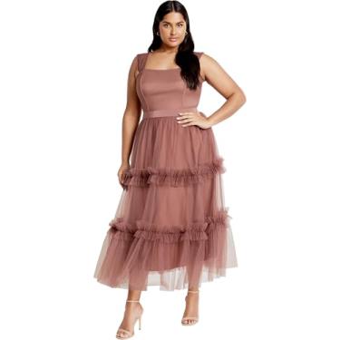 Imagem de City Chic Vestido feminino Citychic plus size charmoso Ff, Rosa vintage, 52