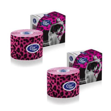 Imagem de Kit 2 Rolos Bandagem CureTape Tipo Kinesio Taping para Fisioterapia e 
