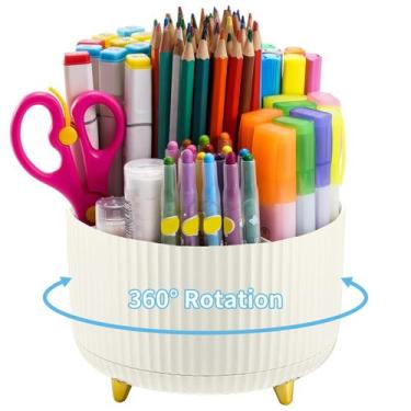 Imagem de Organizador de mesa Marbrasse Porta-canetas giratório de 360 graus Ivo