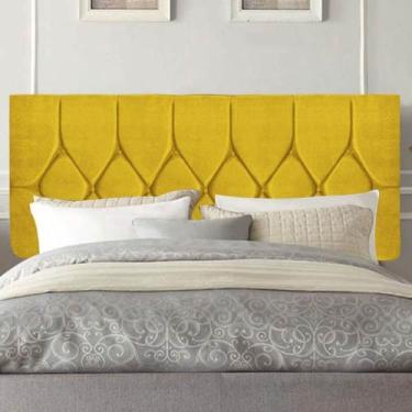 Imagem de Painel Estofada Istambul Botão Capitonê 195cm King Size Para Cama Box 