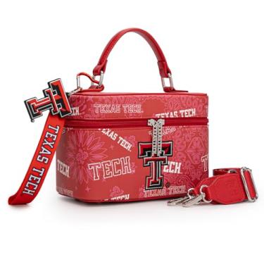Imagem de Montana West X NCAA Bolsa tiracolo feminina designer bolsas esportivas alça superior, bolsa de mão com alça ajustável, Ttu-vermelho, Esportes