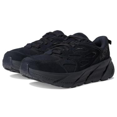 Imagem de HOKA ONE ONE Tênis de camurça unissex Clifton L, Preto/preto, 11.5 Women/10.5 Men