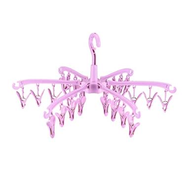 Imagem de FKJLUN 24 clipes de cabide dobrável para roupas para crianças e adultos, à prova de vento, meias de plástico, para meias, sutiãs, toalhas, lenços, 2 peças