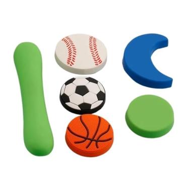 Imagem de CXYFQUUK Puxadores de porta de borracha coração azul estrela lua maçanetas e puxadores de armário de cozinha puxadores de gaveta puxadores de móveis 2 peças (verde redondo)