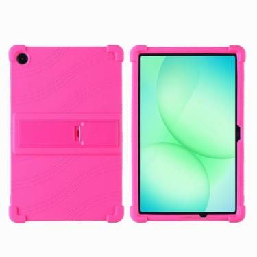 Imagem de QYiiD Capa para Galaxy Tab A11 Plus 2025/ A9 Plus 2023 11 polegadas (SM-X236B/SM-X210/X215/X216), capa protetora de borracha macia à prova de choque de silicone leve para crianças, rosa
