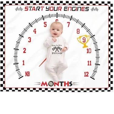 Imagem de Cobertor Baby Milestone Gicoherero 102x127cm Race Car