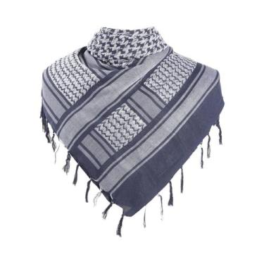 Imagem de Cachecol Keffiyeh Shemagh de Algodão - Unissex, À Prova de Vento, para