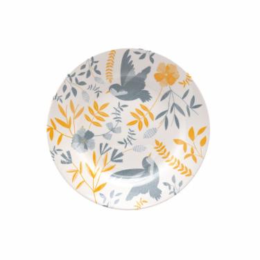 Imagem de Jogo De Pratos Sobremesa Em Cerâmica Donna Com 6 Peças 18cm Oxford Bem Te Vi