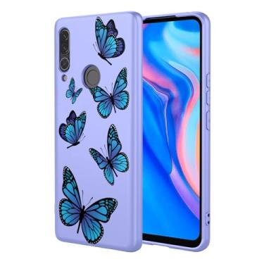 Imagem de HTXWXJC Capa de telefone para Huawei Y9 Prime 2019, capa Huawei P Smart Z, Honor 9X STK-LX1 capa à prova de choque flexível TPU macio capa de telefone padrão borboleta para Huawei Y9 Prime 2019
