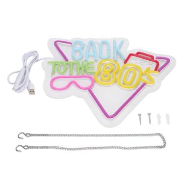 Imagem de Luz de néon LED DE VOLTA AO 80S Estilo Vintage Alimentado por USB Brilho Ajustável Decoração de Parede Sinal de Iluminação Ambiente para Home Bar Quarto Decoração de Festa