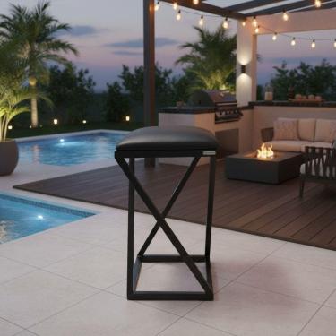 Imagem de Banqueta Banco Cozinha Lanchonete Industrial Preto