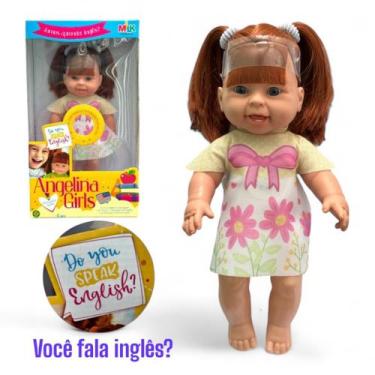 Imagem de Boneca Angelina Girls Aprendendo Inglês Ruiva - Brinquedo Educativo - 