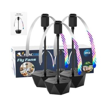 Imagem de Ventiladores USB Para Mesas 2 3pcs Repelente Eficaz De Moscas Com Lâmi