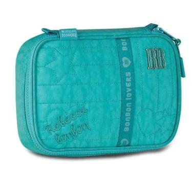 Imagem de Estojo Simples Escolar Feminino Rebeca Bonbon Liso Azul - Rebecca Bonb