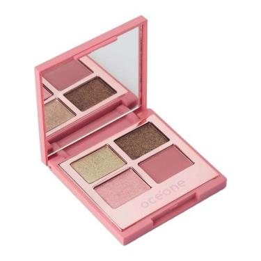 Imagem de Oceane Edition Glossy Rose Pink 4 Eyeshadow Palette - Océane