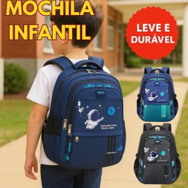 Imagem de Mochila Infantil Bolsa Escolar Astronauta Espaço Impermeável Menino Me
