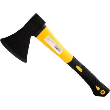 Imagem de Machado Profissional 600g Machadinha Cabo Emborrachado para Lenhador e Camping: Alta Resistência e Corte Preciso