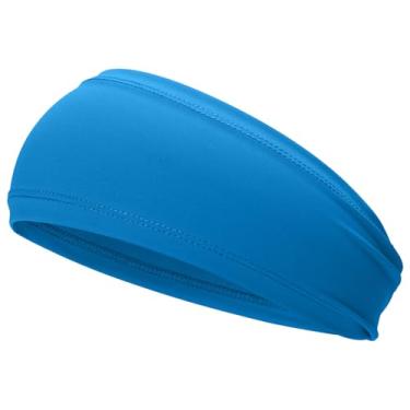 Imagem de ONUPGO Bandanas de corrida para homens e mulheres - faixas esportivas unissex, faixa de suor masculina para corrida, ciclismo, futebol, ioga, faixa de cabelo e capacete de bicicleta (azul celeste)