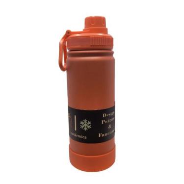 Imagem de Garrafa Termica Salmao Aco SL Inox 580ML Parede Dupla Isolamento a Vac