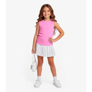 Imagem de Regata Básica Infantil Lisa Soletex Rosa, 4, Rosa