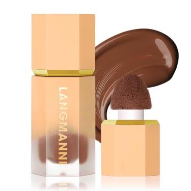 Imagem de BEFIVECOK Maquiagem em bastão de contorno líquido – Varinha de contorno facial creme com aplicador de almofada, contorno bronzeador cremoso de longa duração, leve e sedoso para maquiagem de contorno