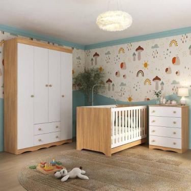 Imagem de Quarto De Bebê Completo Com Berço Americano 3 Em 1 Realeza Multimóveis