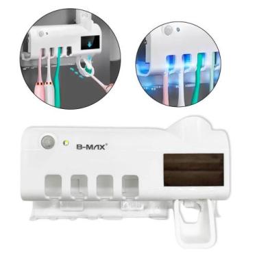 Imagem de Dispensador Automático de Pasta com Porta Escova de Dente e Esteriliza