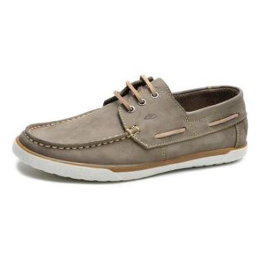 Imagem de Docksider Masculino Couro Nobuck Cadarço e Solado em Borracha Casual-Masculino