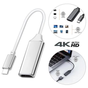 Imagem de Cabo Adaptador Vídeo Tipo-C Macho HDMI Fêmea 4K Ultra HD 3.1 - Hdmi Ad