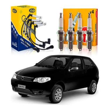 Imagem de Kit Vela Ngk Cabo Palio 1.8 2004 A 2008 - Marelli