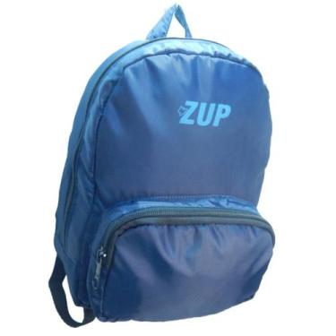 Imagem de Mochila Feminina de Nylon Emborrachado Impermeável Zup, Azul marinho