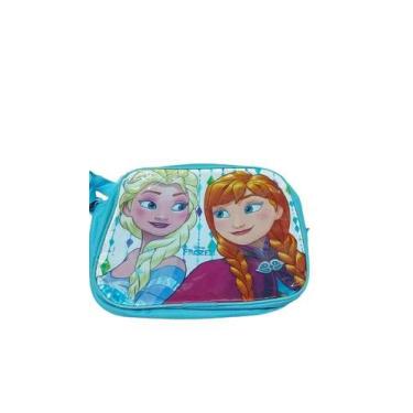 Imagem de Bolsa infantil de vinil retangular tiracolo - princesas - ETIHOME, Azu