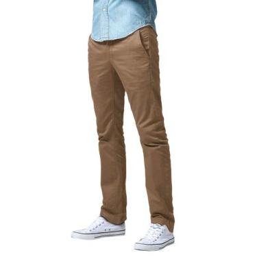Imagem de Calças Match Slim Fit Straight Leg para homens, tamanho 36, Camel