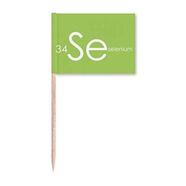 Imagem de Elementos Químicos Mesa Period Chalcogens Element Selênio Ser Palito de Dente Marcador Topper Decoração de Festa