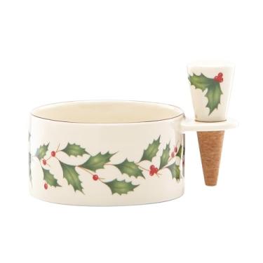 Imagem de Lenox Conjunto de porta-copos e rolha Hosting The Holidays, 4 kg, vermelho e verde