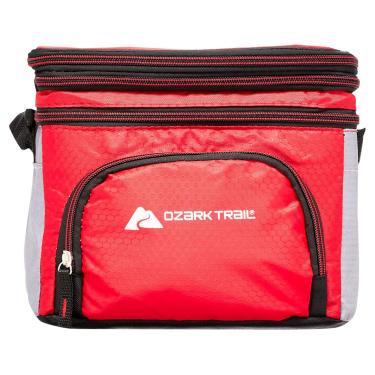 Imagem de Bolsa térmica Ozrk Trail Small 6 Can Cooler Bag Lancheira Isolada Bolsa Térmica Lateral Macia para Homens/Mulheres/Trabalho/Almoço/Pesca/Golfinho/Praia/Acampamento (Vermelho)