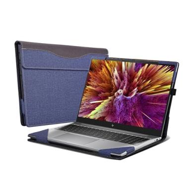 Imagem de Capa de laptop para HP ZBook Firefly 14 G9 35.6 cm | ZBook Firefly G10 35.6 cm Mobile Workstation Notebook Sleeve Computer Bag Protective PU Leather Shell (azul)