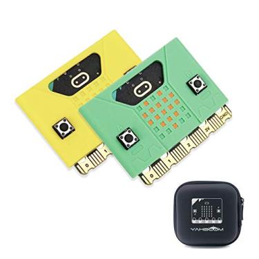 Imagem de Yahboom BBC Micro:bit V2.0 Macaron Colors Capa protetora de silicone e micro: caixa de armazenamento à prova d'água (2 capas e 1 caixa)